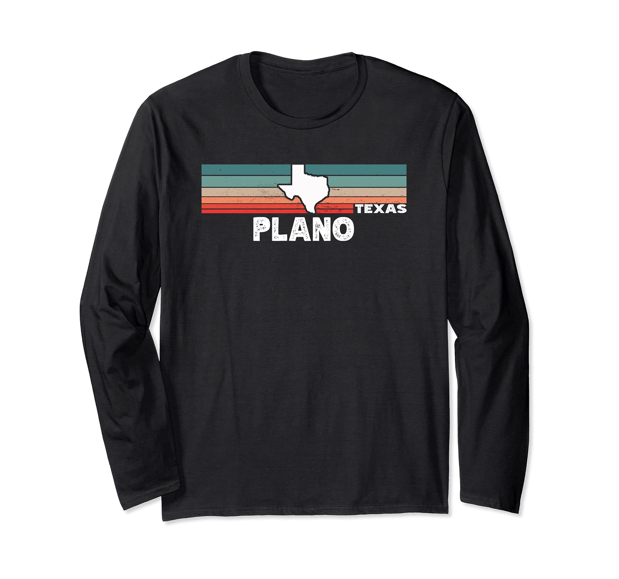 Vintage Retro Plano TX Tourist Native Texas State Long Sleeve T-Shirt