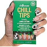 Chillhouse - Chill Tips, Press on Nails Kit - Animal House (Oval) - 24 Nail Shapes & Sizes - Up to 2 Weeks of Wear - Customizable Fit - Reusable - Latina Founded & Women Owned - Beauty & Self Care