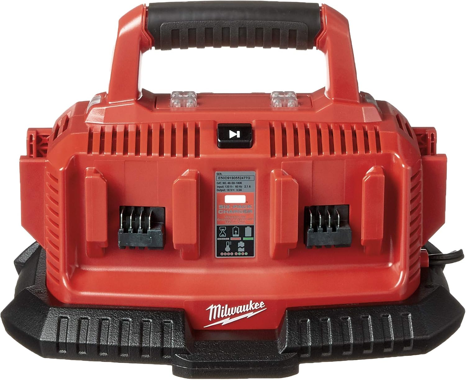 Milwaukee 48-59-1806 M18 Six Pack Sequential Charger - Cordless Tool Battery Chargers - 