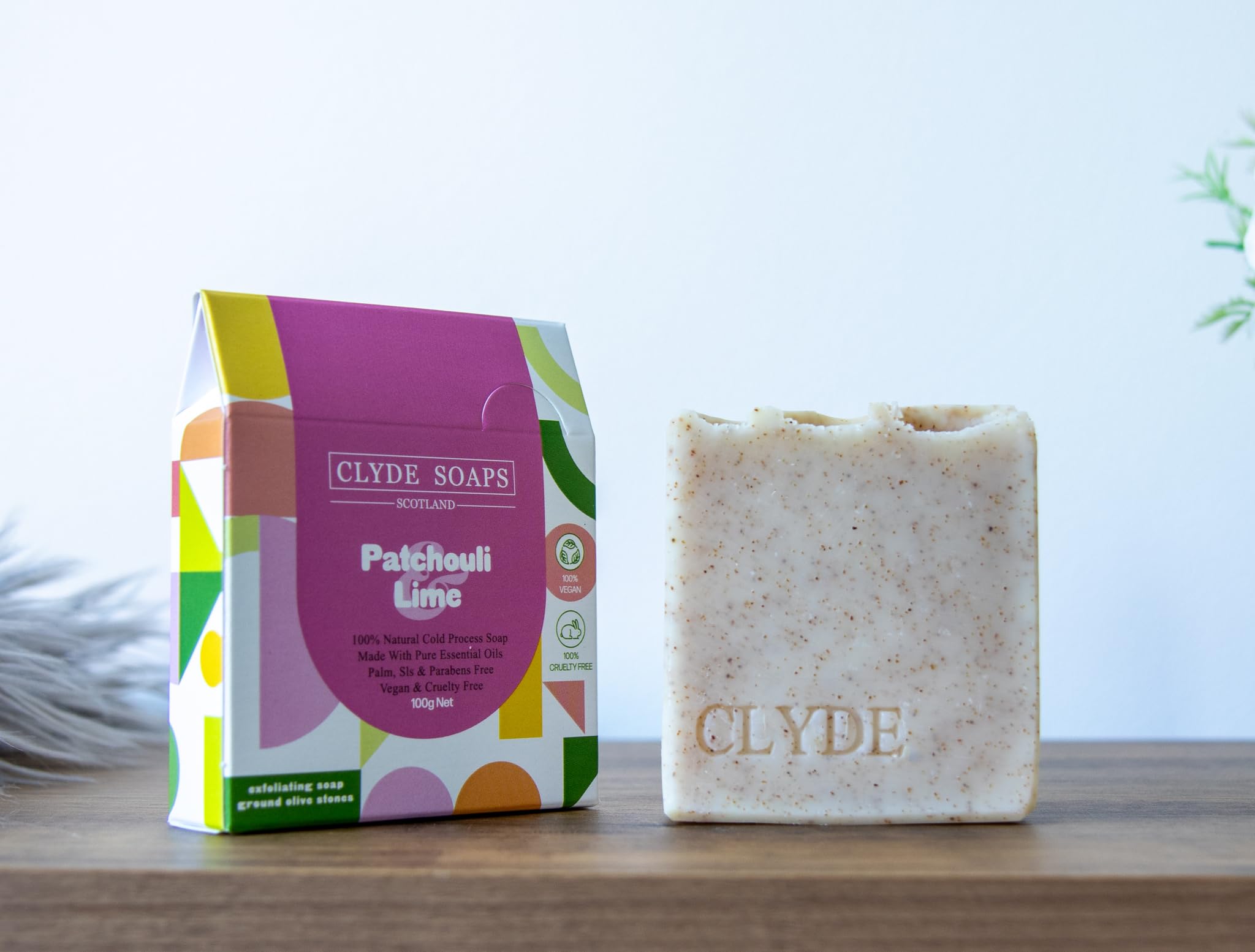 Patchouli & Lime Clyde Soaps, Cold Process, Palm Oil & Plastic Free, Eco Gift, UK Handmade Vegan, Cruelty Free, Artisan Soap, Best For Men And Women