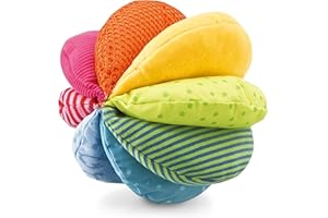 HABA Baby Balls - Machine Washable Baby Sensory Toys - Ideal Baby Toy for Teething, Tummy Time Toys for Ages 6 Months & up