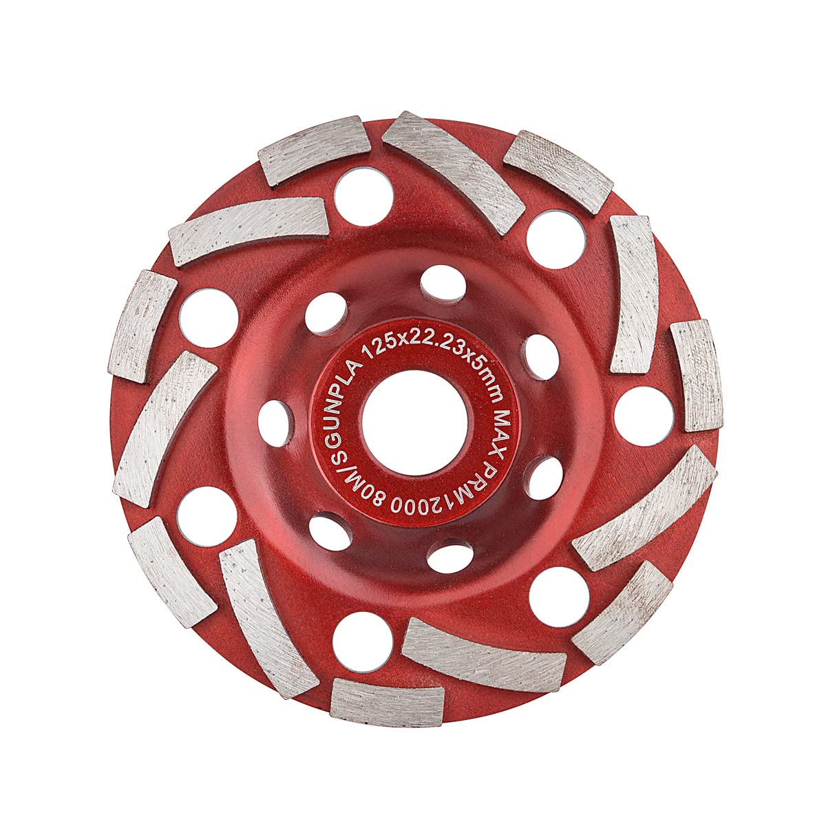 Gunpla 125mm x 22,2mm Diamond Grinding Disc 5 inch Abrasive Cup Wheel Segment Cutting Tool Angle Grinder for Concrete Granite Stone Masonry Marble Plastering Removal