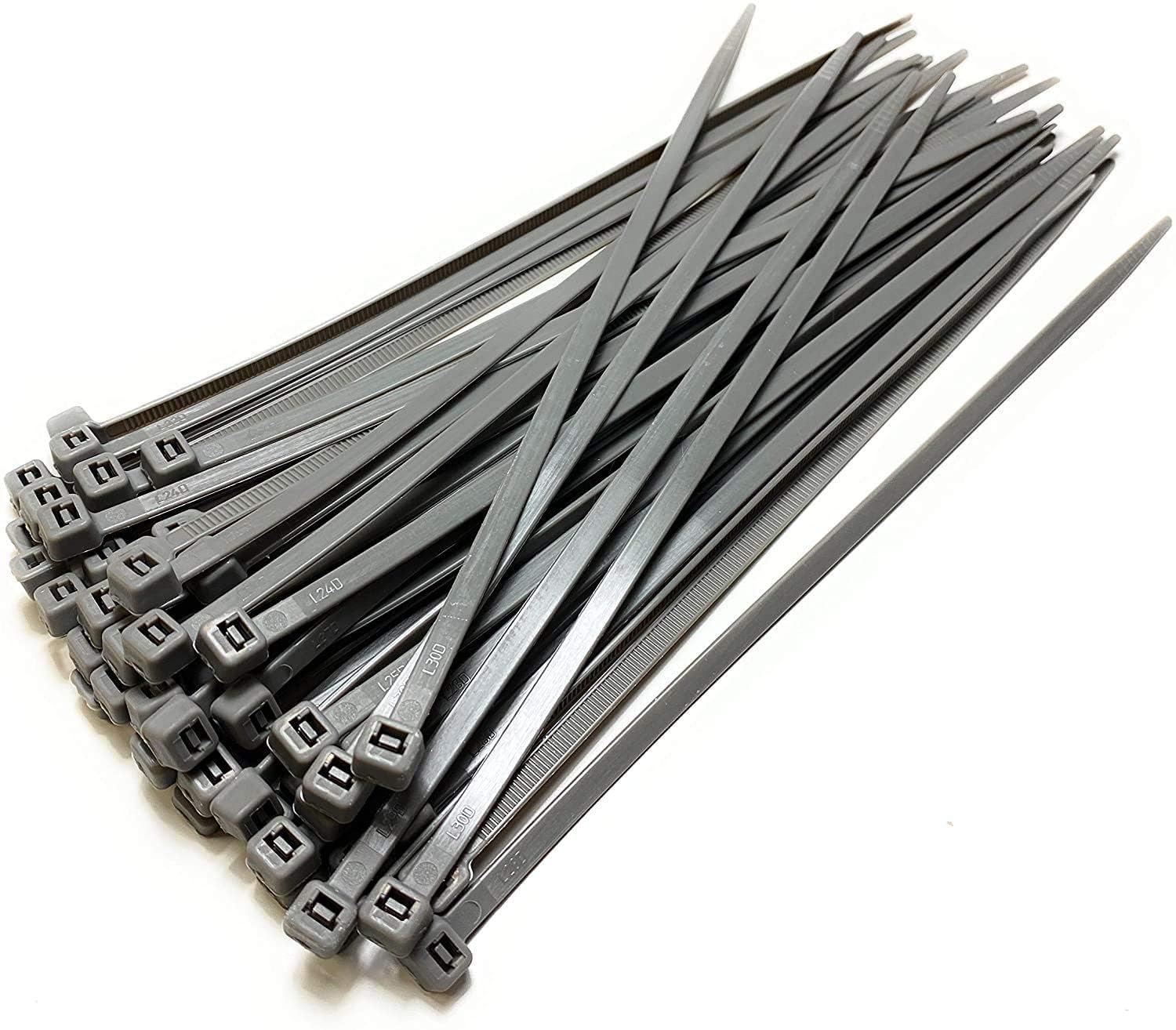 Silver/Grey Cable Ties Different Sizes Short Long Heavy Duty Premium Ties (100, 140mm x 3.6mm)