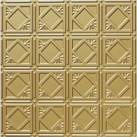 Amazon Com Dimensions 2 Ft X 2 Ft Brass Lay In Tin Ceiling Tile
