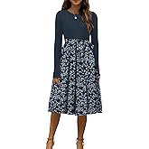 Womens Long Sleeve Knit Tops Boho Maxi Sweater Dress Tie Waist Elegant Fall Winter Dresses