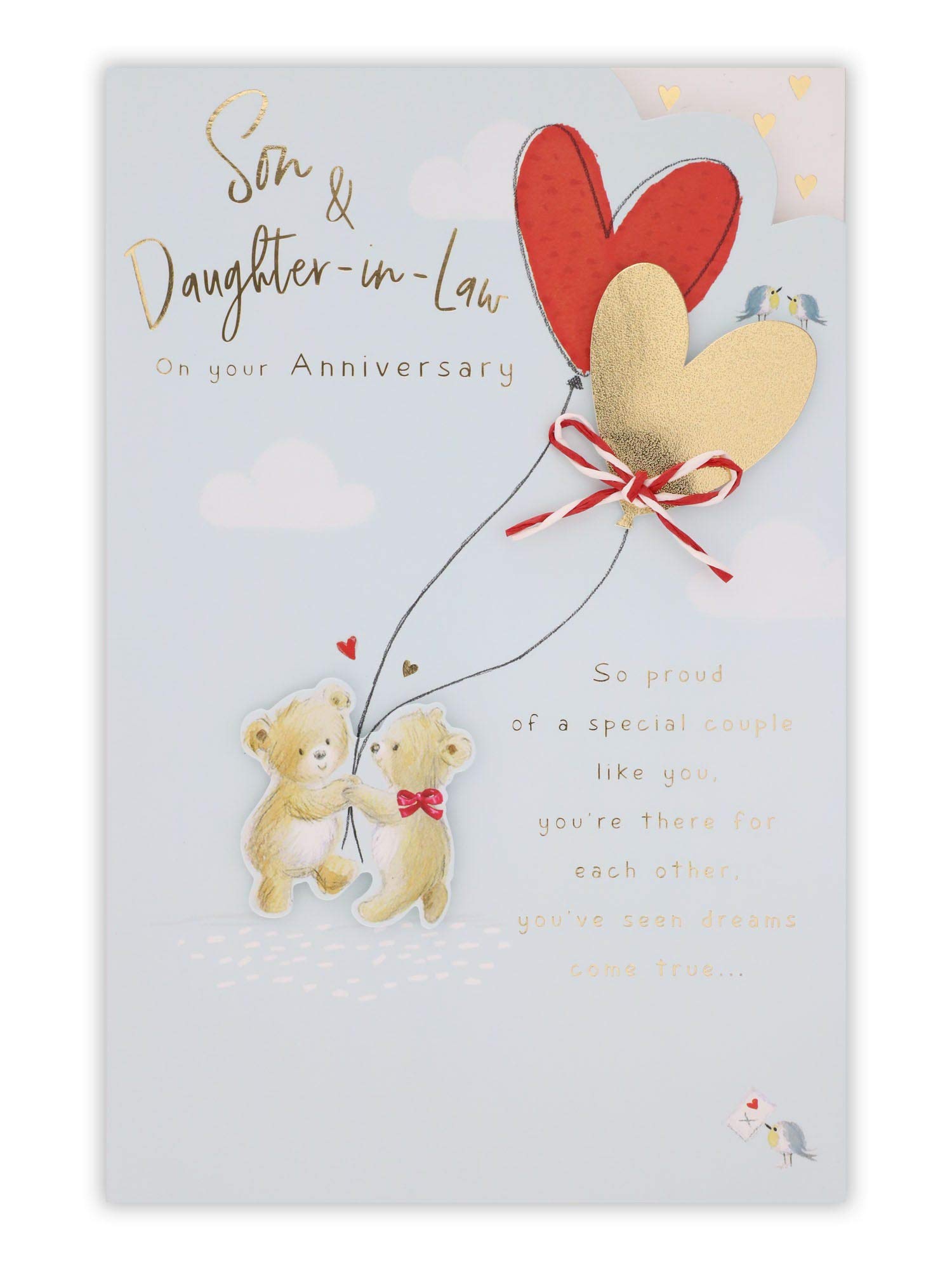 Clintons: Son and Daughter-in-law Anniversary Card, Anniversary Card For Son 149x229mm, multi, 1164211
