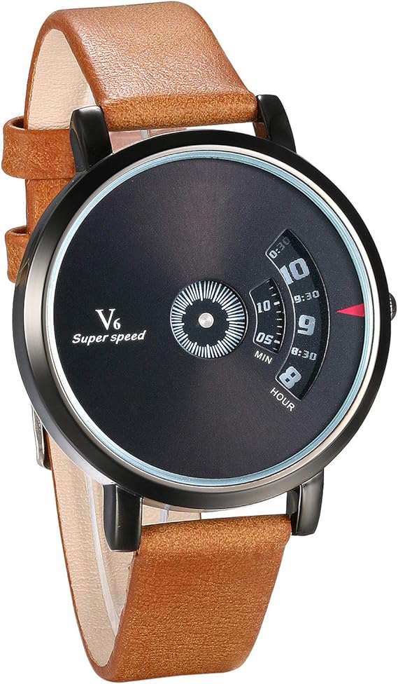 Amazon ｊｅｗｅｌｒｙｗｅ 腕時計 メンズ レザーベルト 人気 防水 アナログ クオーツ ユニークな表盤 カジュアル ビジネス ファッション アクセサリー 家族 友達 彼氏彼女 プレゼント メンズ腕時計 腕時計 通販