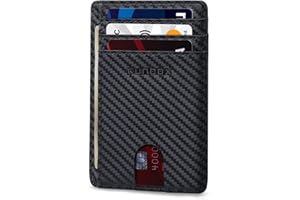 RUNBOX Slim ID Cases Minimalist Front Pocket RFID Blocking Leather Wallets for Men and Women Card Holder Wallets Gifts for men