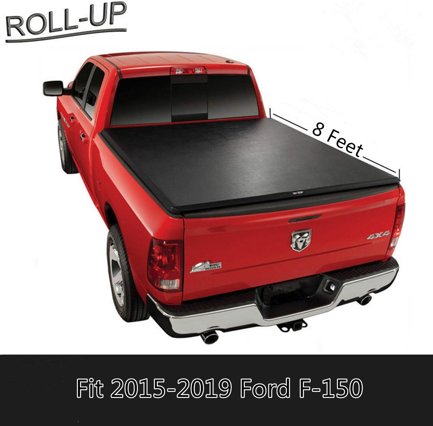 Amazon Com U Drive Auto Lock Soft Roll Up Tonneau Cover For 2015 2018 Ford F150 Stlyside With 8 Feet 96 Inch Bed Only Automotive