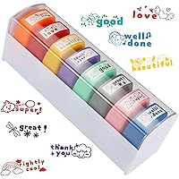 8Pcs Teacher Stamps for Grading Classroom Teacher Supplies Self-inking Motivational Encouraging Comments Colorful Stamp Set f