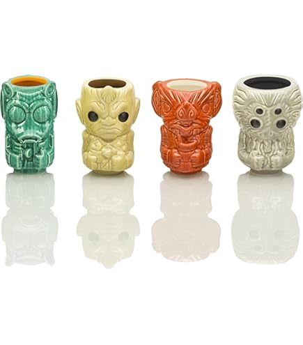 Geeki Tikis Star Wars Sandcrawler Punch Bowl Set With Jawa Mug - 64 Oz Ceramic, BPA-Free, Hand Wash Only