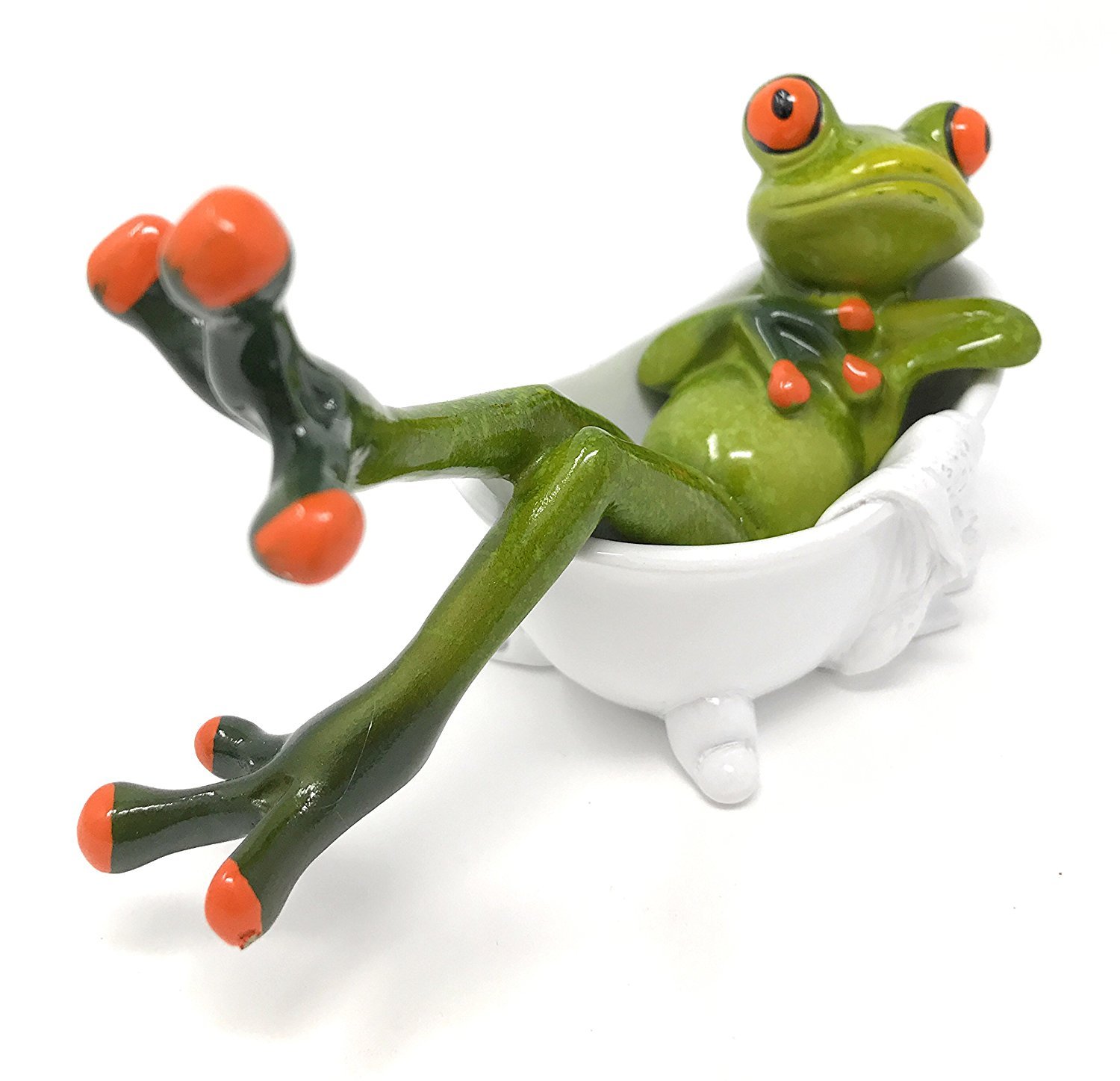 3d Creative Decorations Moral Integrity Green Frogs Sculpture Funny Interesting Statues For Bathroom Bedroom Decor Bathing Decor Home Kitchen Cjp Org In