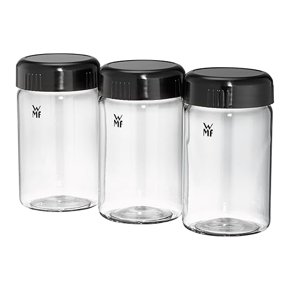 WMF KÜCHENminis Joghurtbecher, 3 Joghurt-to-go-Becher, BPA-frei, Erweiterungsset, à 150 ml, transparent
