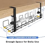 SEGNAYEN Under Desk Cable Management Tray No Drill Metal Wire Organizer Clamp view 6