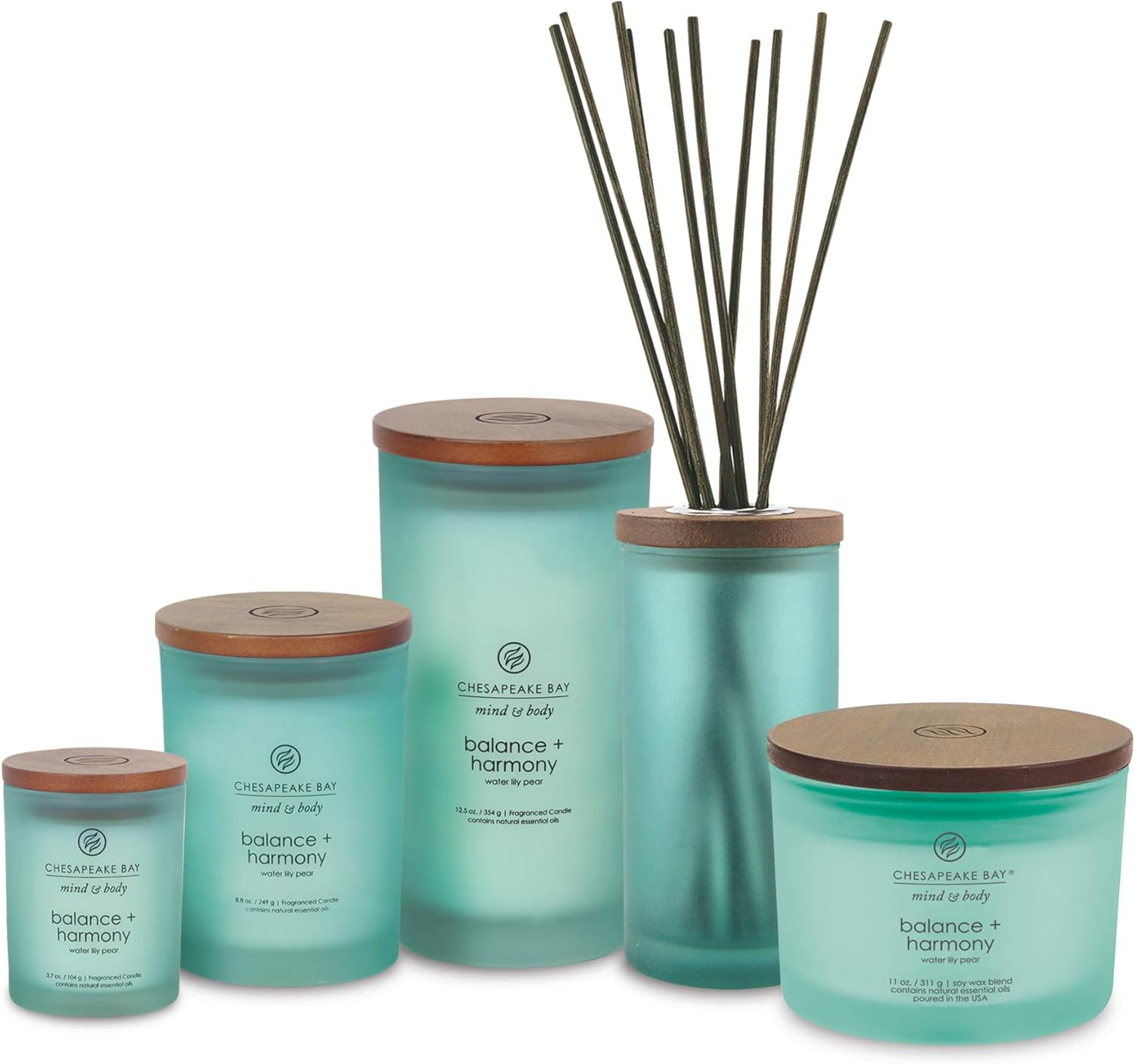 Chesapeake Bay Candle Scented Candle, Balance + Harmony (Water Lily Pear), Medium: Home & Kitchen