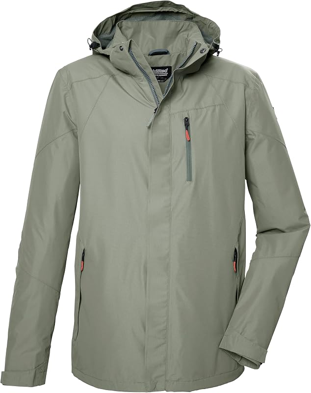 Hombre Chaqueta funcional/chaqueta de exterior con capucha con cremallera KOS 32 MN JCKT, helloliv, S, 42920-000