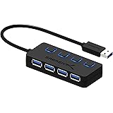 Sabrent 4-Port USB 3.0 Hub with Individual Power Switches and LEDs (HB-UM43)