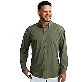 HUK Mens Diamond Back Solid Long Sleeve Button Down Shirt, Fishing Shirt for Men