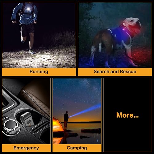 Boruit V15 Small Flashlight – 1200 Lumen, 80° Swivel Head, USB Rechargeable, IP67, With COB Side Light, Magnet & Clip