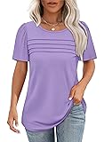 Womens Short Sleeve Tops Dressy Casual Summer