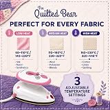 The Quilted Bear Premium Mini Steam Iron Pink with Hard Shell Case and Rest view 4