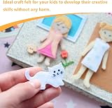 RENKE 50 Pcs Polyester Felt Sheets 15x15 cm DIY Craft Patches Colorful view 4