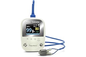 Pepultech Veterinary Spo2 Pulse Oximeter,Handheld Digital Animal Pulse Oximeter Equipment for Pet Dog and Cat Tongue Probe, E