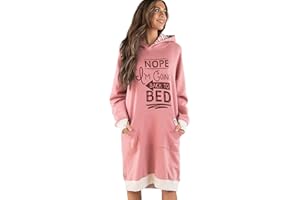 Lazy One Oversized Hoodie Sweatshirt, Comfortable Sleepwear, Sweater Dress For Women
