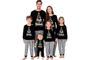 Awoscut Family Christmas Pajamas Matching Pajamas for Family, Xmas PJs Sets Holiday Sleepwear