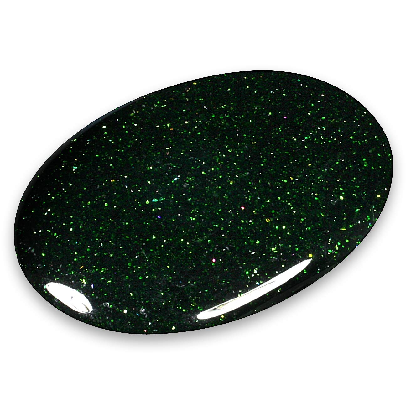 CrystalAge Green Goldstone Palm Stone 