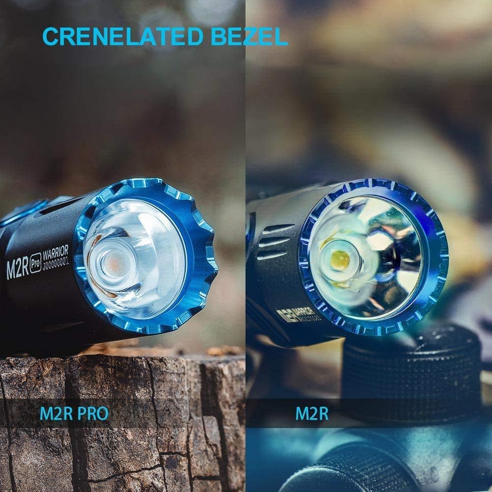 OLIGHT M2R Pro Warrior 1800 Lumens USB Magnetic Rechargeable Dual Switches Tactical Flashlight with 300 Meters Beam Distance, Powered by 5000mAh 21700 Battery: Sports & Outdoors