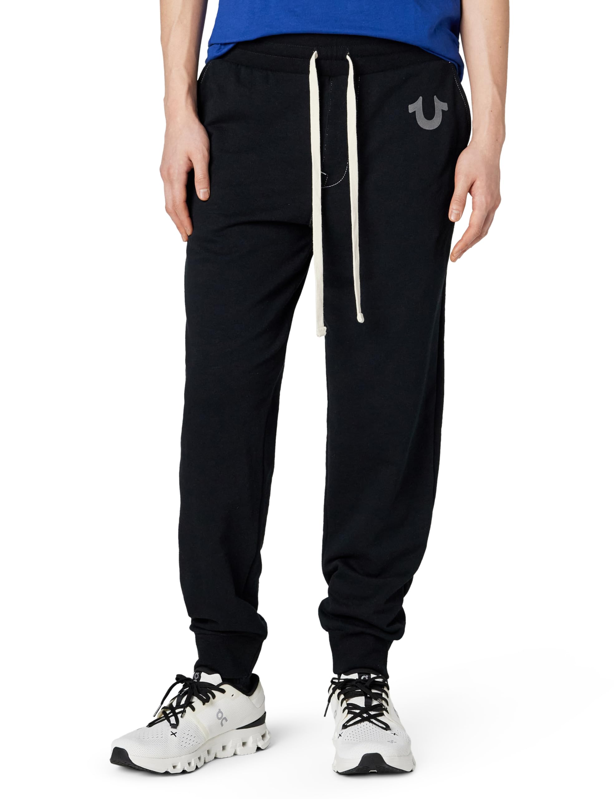 True Religion Men’s Classic Logo Jogger Sweatpants – Soft Men’s Joggers with Pockets, Comfortable Sweat Pants, Black, 3X-Large Image
