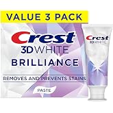 Crest 3D White Brilliance Toothpaste, Bright Mint, 4.3 oz (Pack of 3), Whiter Teeth in 3 Days, Anticavity Fluoride Toothpaste for 24 Hour Stain Prevention