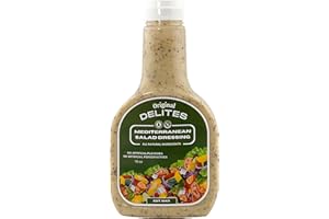 Original Delites Mediterranean Vinaigrette | Rich, Restaurant-Style Flavor for Salads, Dips & Marinades | Vegan, Dairy-Free, 