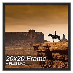 A PLUS MAX Square 20x20 Frame, Black Engineered