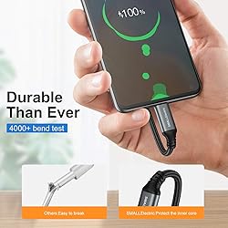USB Type-C to A Cable 5pack 6ft Braided Fast