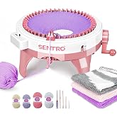 BUAOB SENTRO Knitting Machine 48 Needles for Adults, Smart Automatic Circular Crochet Knitting Machine with Row Counter