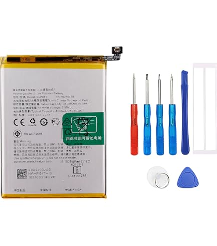 Batterie BLP805 5000 MAh Pour Oppo A53, A32, A54 4G, A74 5G, A53S, A16, A54S - Avec Kit D'outils