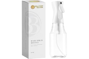 BeautifyBeauties Spray Bottle For Hair – Continuous Mister Spray Bottle for Hairstyling, Cleaning, Plants, Pets, Barbers, Salons, Essential Oil Scents (24 Ounce)