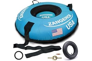 ZANGEROI Snow Tube for Sledding Snow Tubes Heavy Duty Snow Tube for Kids Adult Snow Sled Sledding Tube Inflatable Snow Tubes for Kids Towable Rubber Snows Tube with Cover