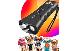 HEABOOM Anti Barking Device, Dual Sensor Ultrasonic Dog Bark Deterrent with 3 Modes and LED Light, Professional Dog Training Tool, Bark Collar Alternative | Outdoor & Indoor, Safe for Human & Dogs, up to 33FT