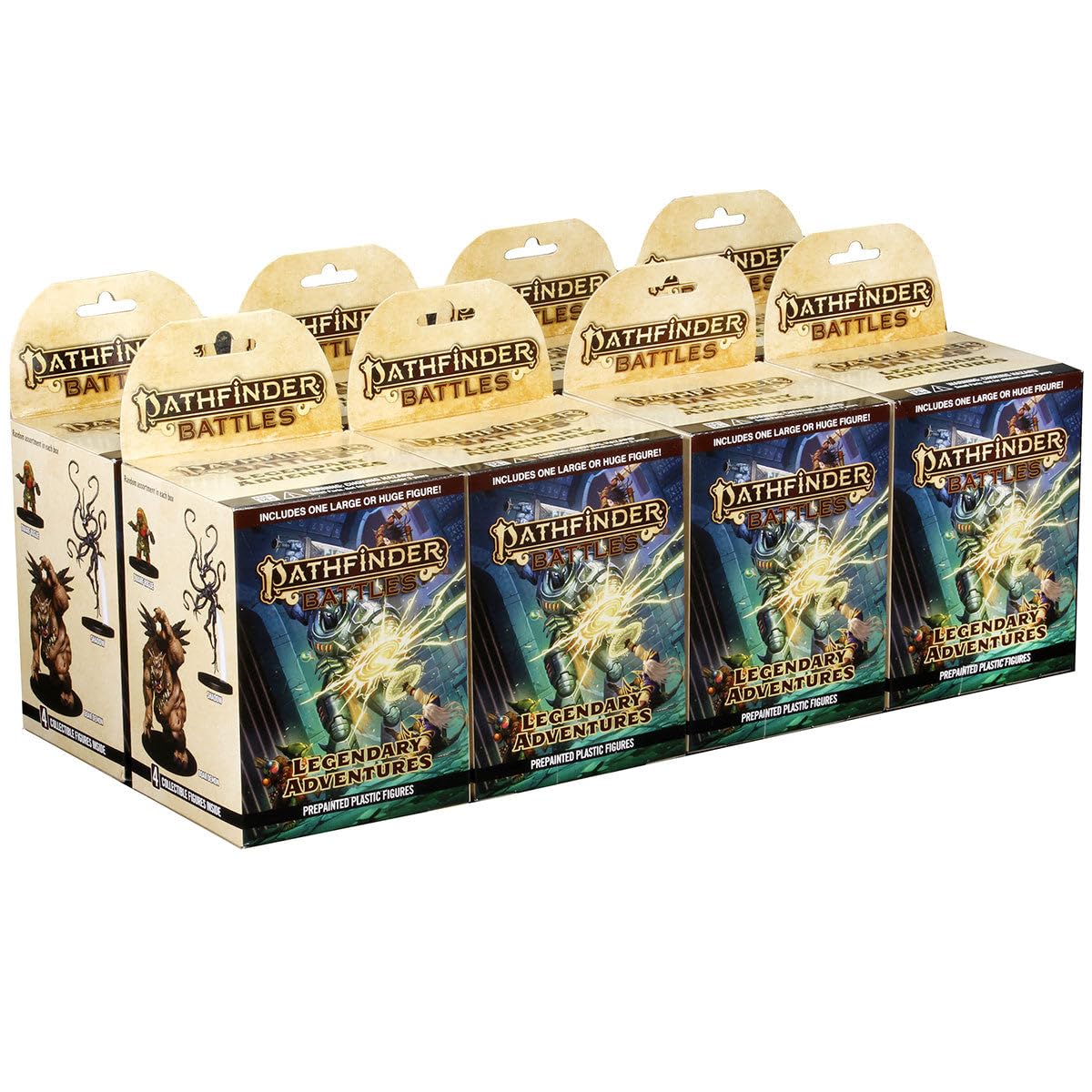 WizKids Pathfinder Battles: Legendary Adventures 8 Ct. Booster Brick - 32 Fantasy Miniatures (Ages 14+)