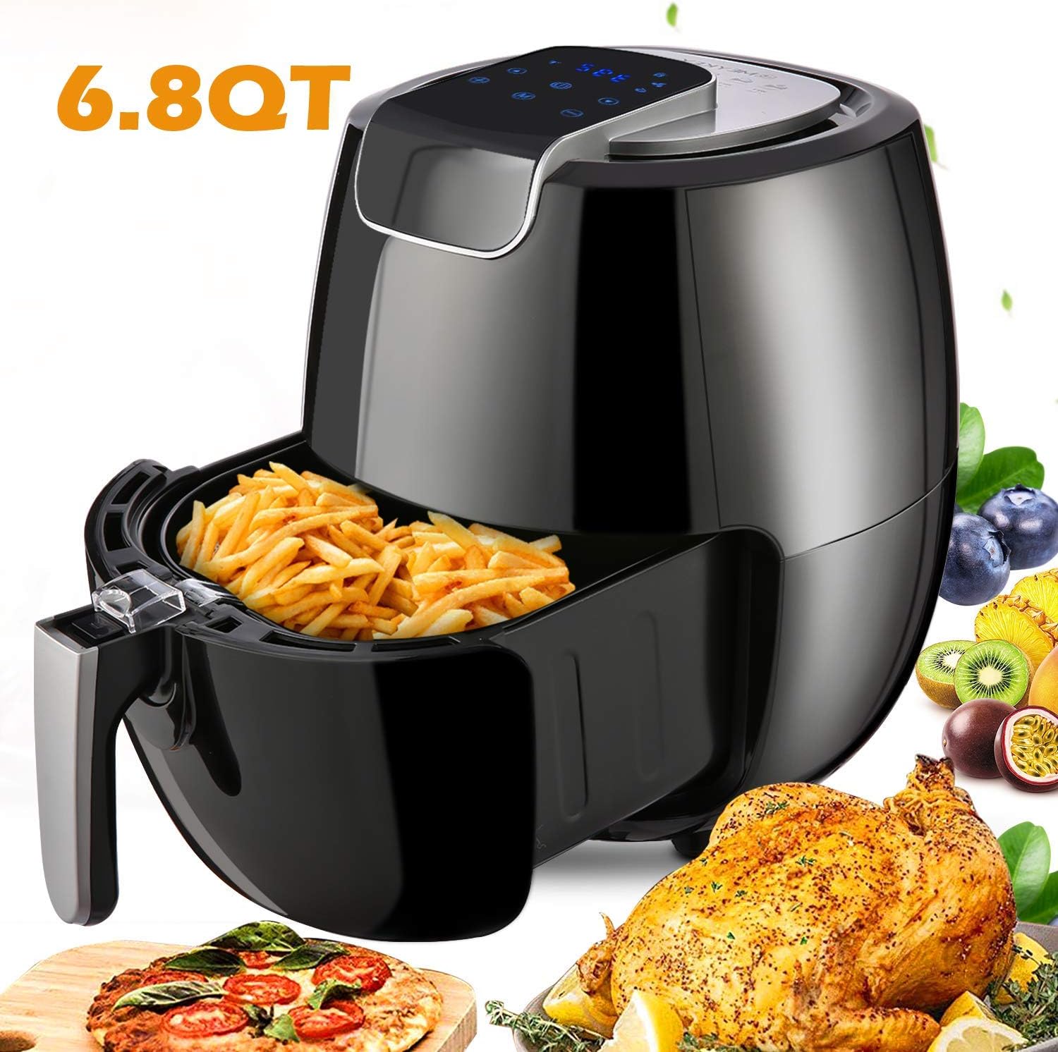 Air Fryer XL 6 8QT 1800W Electric Hot Air Fryers Oven