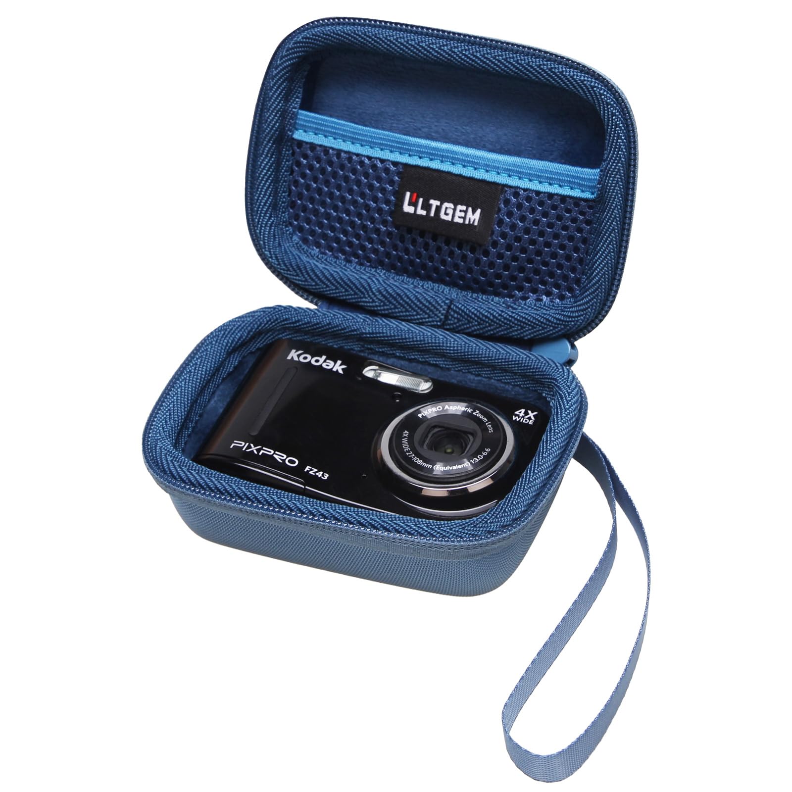 Photo 1 of LTGEM Camera Case Compatible with KODAK PIXPRO Friendly Zoom FZ45-BK / FZ45-WH / FZ45-RD / FZ55-BK / WPZ2 / FZ43-BK / FZ55 / FZ53-BK 16MP Digital Camera(Inside: 4"x2.6"x1.2"), Blue