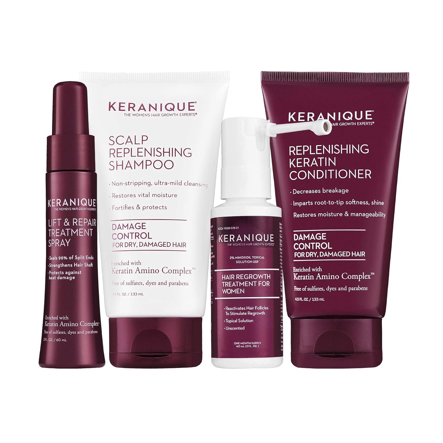Amazon Com Keranique Hair Regrowth System 30 Days Keratin
