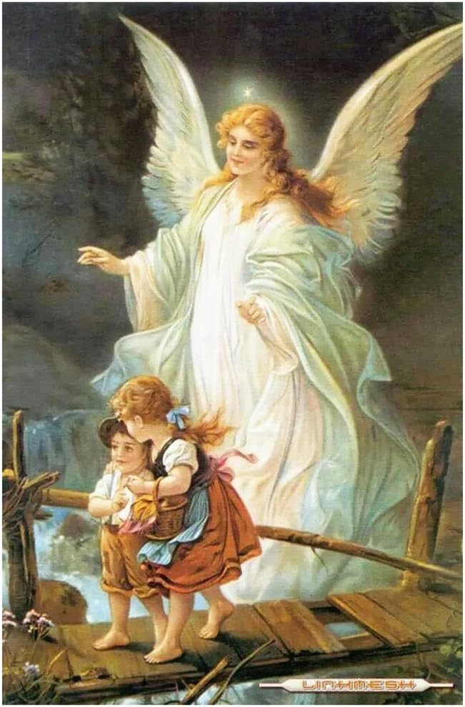 Demiawaking 5d Diamond Diy Schutzengel Stickerei Malerei Kreuzstich Fur Wohnzimmer Schlafzimmer Arbeitszimmer 50x65cm Amazon De Kuche Haushalt