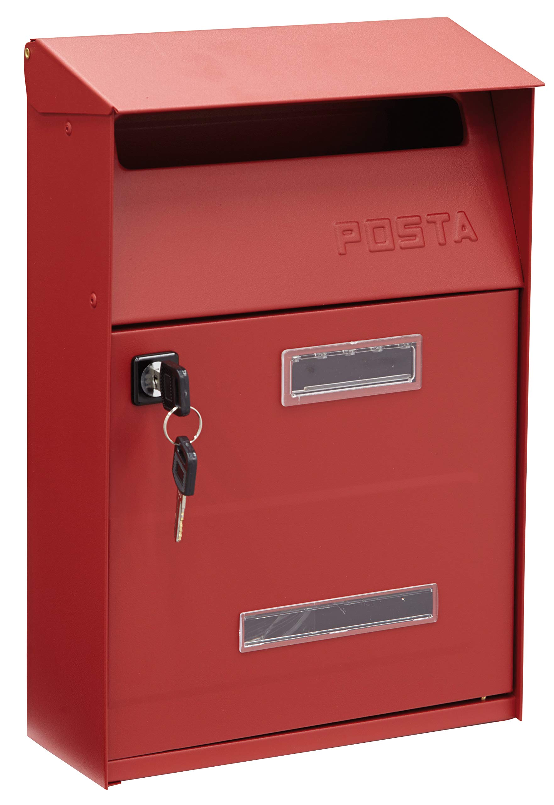 ARREGUI Up D-2006/R Letter Box Galvanised Steel Red Size S DIN A5 32.5 x 22 x 11 cm