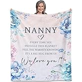 YSBLGWE Nanny Gifts, Nanny Gifts for Grandma, Blanket for Nanny 50" x 60", Nanny Gifts for Mother's Day, Nanny Gifts from Grandkids, Gifts for Nanny, Nanny Gifts Ideas for Birthday Christmas