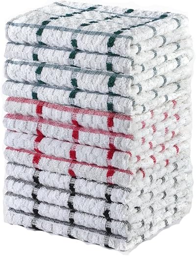 DreamNights Extra Large Tea Towels 100% Cotton 70x40cm Set of 6