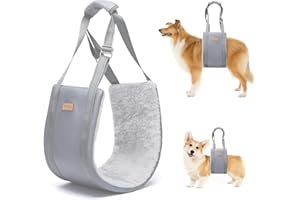 SUNSLEEK Dog Lift Harness for Large Dogs, Adjustable Dog Sling for Back Legs, Hip Support Harness to Help Lift Dogs Rear for Helps Senior, Injured, Disabled and After ACL Surgery Dogs - Large, Grey